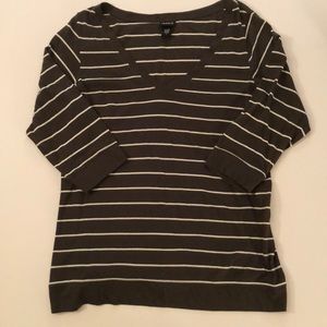Torrid Stripped 3/4 Sleeve Top